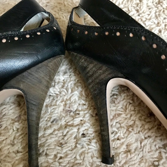 Ferragamo Black Peep Toe Heels - Size 10 - Picture 7 of 7